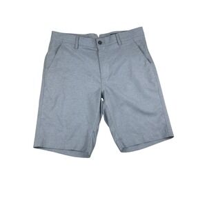 Dunning Mens Heather Gray Golf Shorts Size 32 Performance Stretch Flat Front